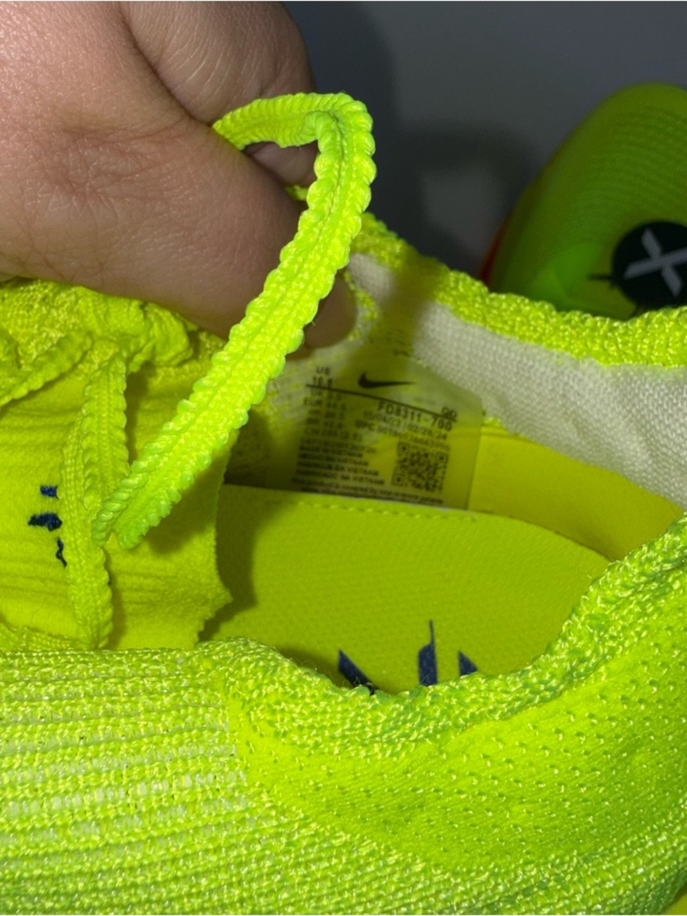 NIKE ZoomX Alphafly Next Neon Yellow/Blue Running Shoe 10.5 - Picture 7 of 7